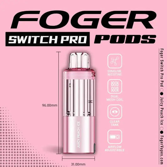 Juicy Peach Ice - Foger Switch Pro 30K Disposable Pod