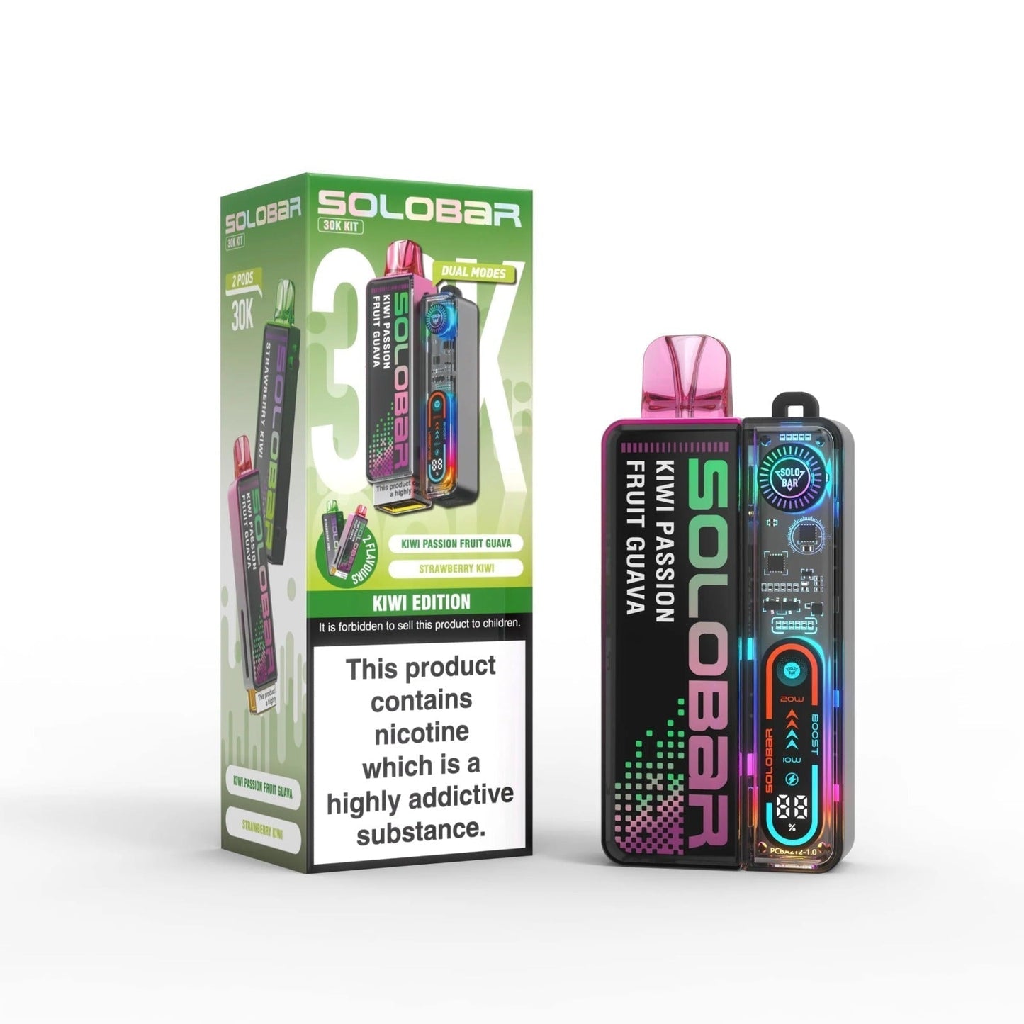 SOLOBAR 30K PREFILLED POD VAPE KIT-Box of 5