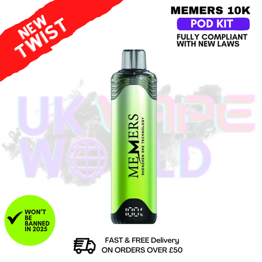 Kiwi-Passionsfrucht-Guave Memers 10K Puff Pod Kit