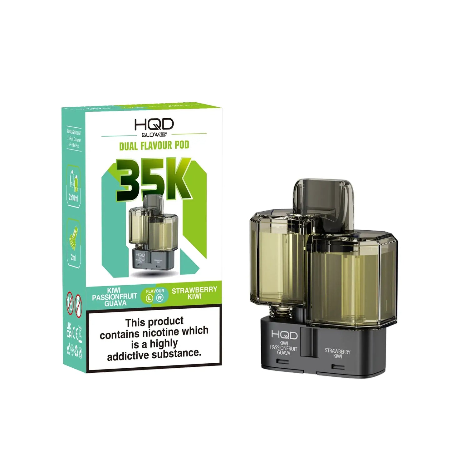 HQD Glow Air 35K Prefilled Replacement Pods - Box of 5
