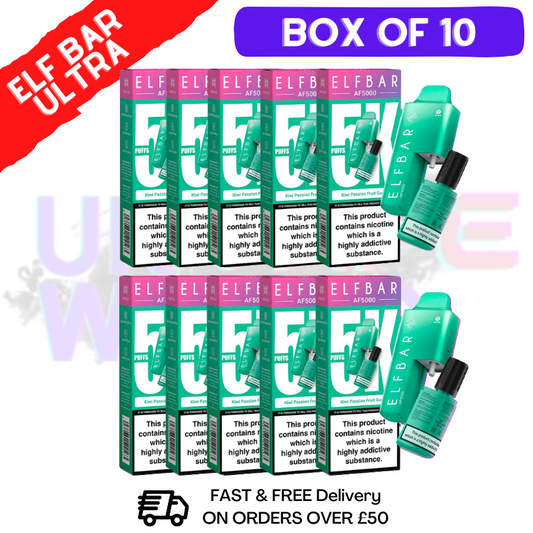 Kiwi-Passionsfrucht-Guave-Elf-Riegel, 5000 Puffs, 5K-Riegel, 10er-Packung