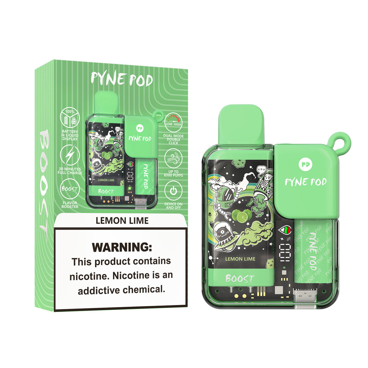 Lemon Lime Pyne Pod Boost 8500