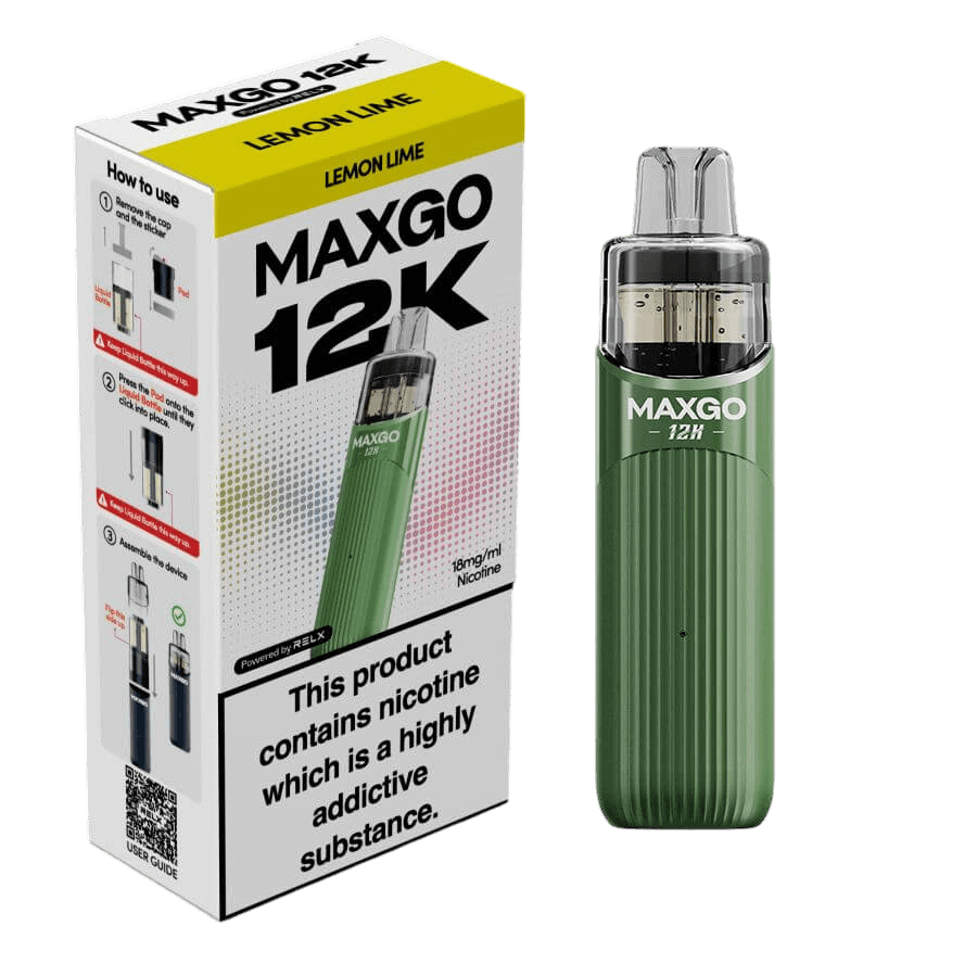 RELX MAXGO 12k Pre-Filled Pod Kit TPD Compliant - Pack Of 3