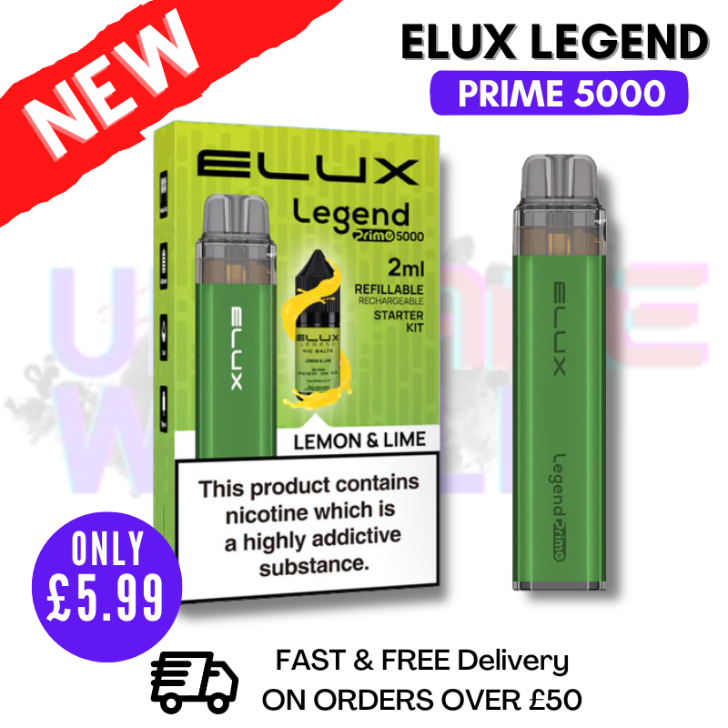 Lemon Lime Elux Legend PRIME 5000 Puff Einweg-Vape-Kit