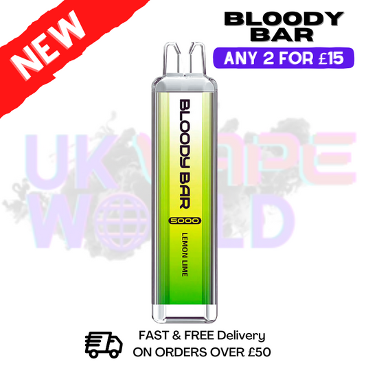 Lemon Lime Bloody Bar 5000 Puffs Disposable