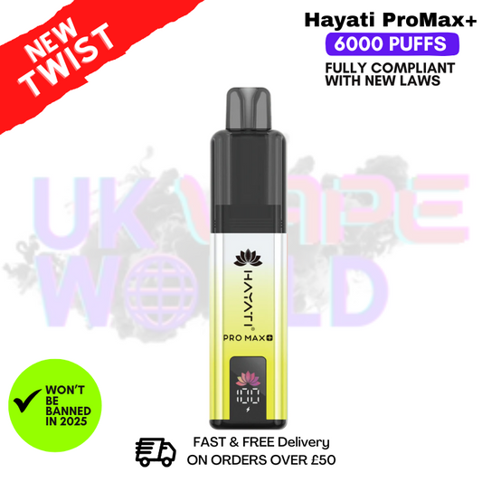 Hayati Pro Max Plus 6000-Puff-Kit in Zitronen-Limetten-Optik