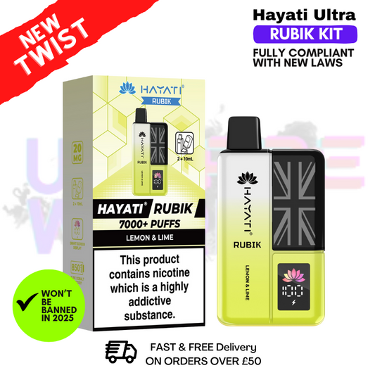 Lemon Lime Hayati Rubik 7000 Puff 7K Riegel