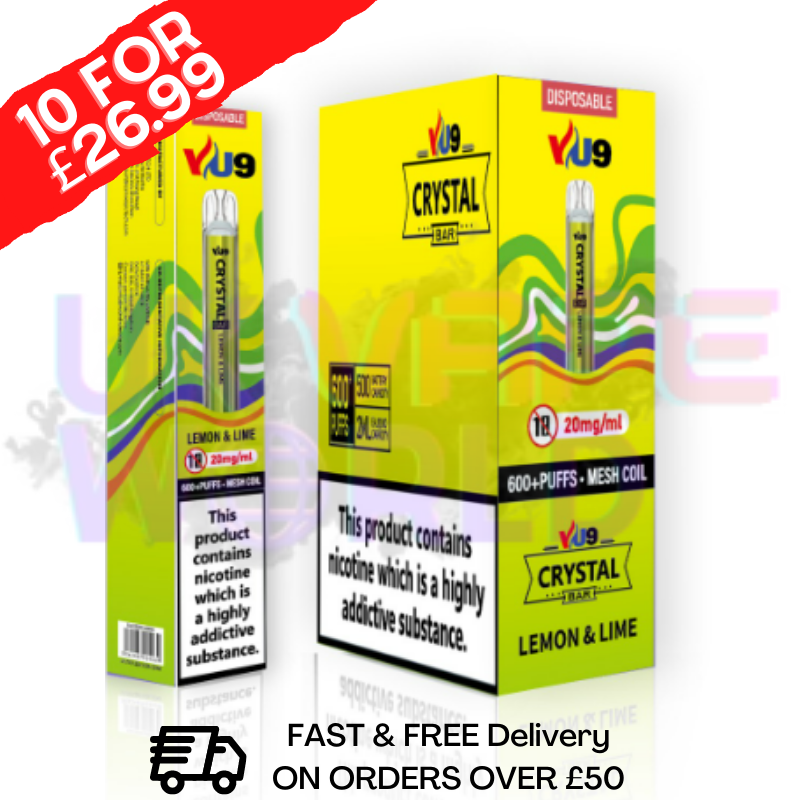 Zitronen-Limetten-Kristallriegel-Puffs 600 VU9, 10er-Packung