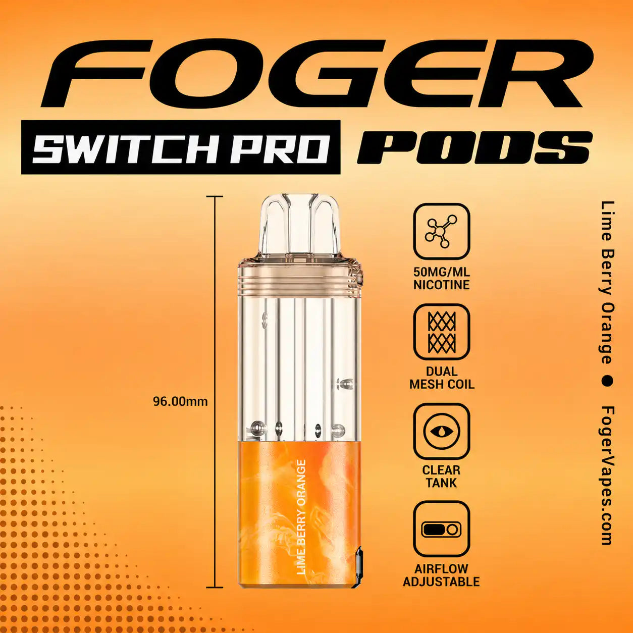 Lime Berry Orange - Foger Switch Pro 30K Disposable Pod