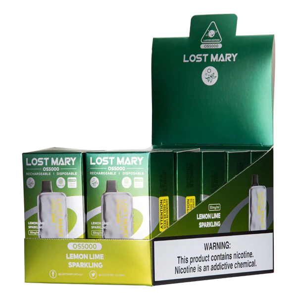 Lemon Lime Sparkling Lost Mary OS5000 Luster
