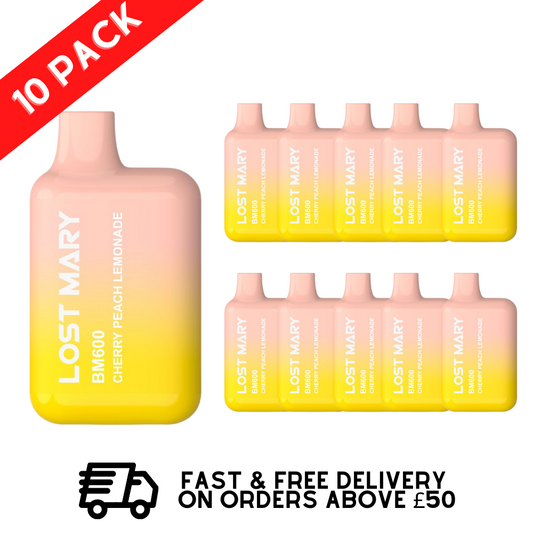 Kirsch-Pfirsich-Limonade – Lost Mary 600 Puff Bars, 10er-Packung, BM600 Einweg