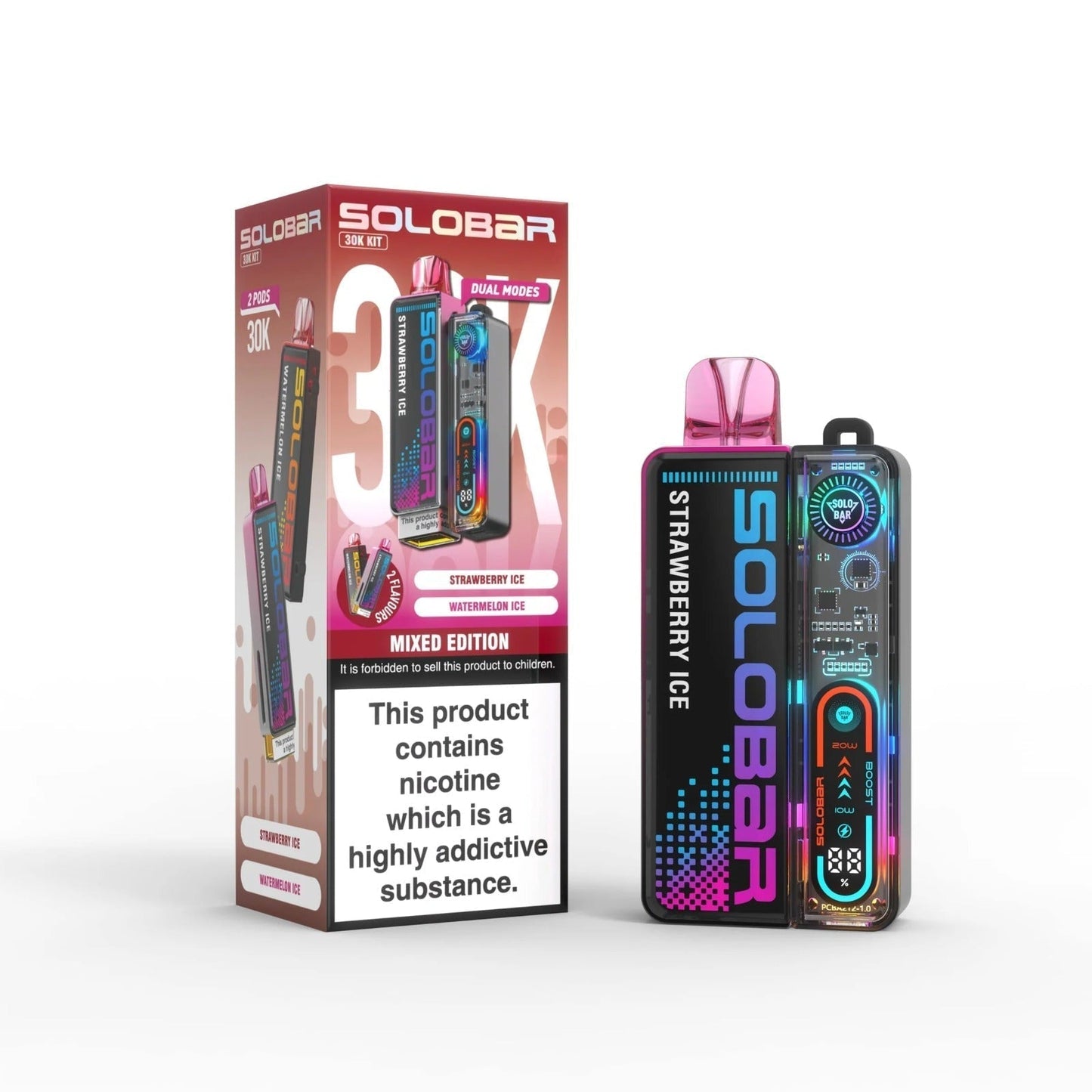 SOLOBAR 30K PREFILLED POD VAPE KIT-Box of 5