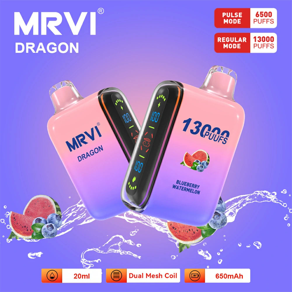 MRVI Dragon 13000 Puffs Dual Mesh Digital Screen Bulk Buy Rechargeable Disposable Vapes Wholesale