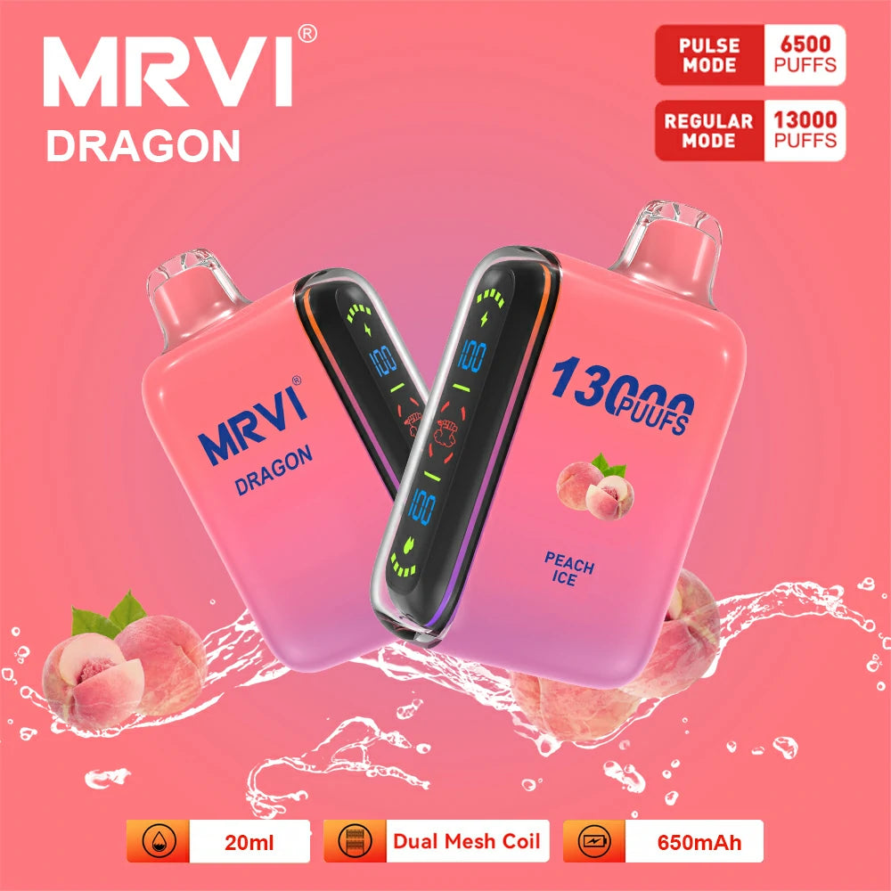 MRVI Dragon 13000 Puffs Dual Mesh Digital Screen Bulk Buy Rechargeable Disposable Vapes Wholesale