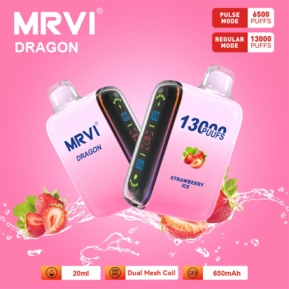 MRVI Dragon 13000 Puffs Dual Mesh Digital Screen Bulk Buy Rechargeable Disposable Vapes Wholesale