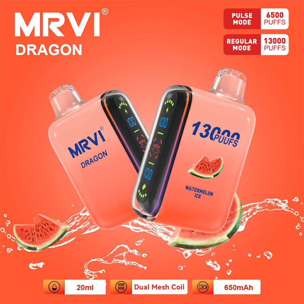 MRVI Dragon 13000 Puffs Dual Mesh Digital Screen Bulk Buy Rechargeable Disposable Vapes Wholesale