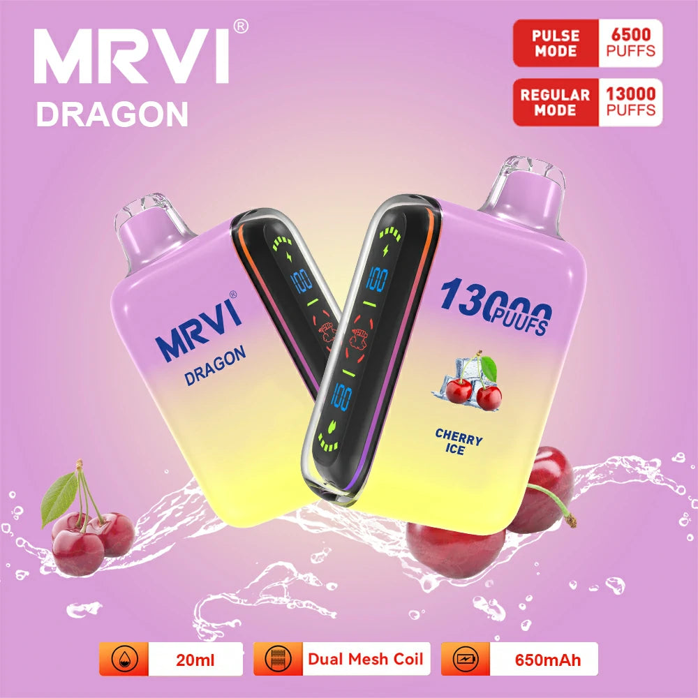 MRVI Dragon 13000 Puffs Dual Mesh Digital Screen Bulk Buy Rechargeable Disposable Vapes Wholesale