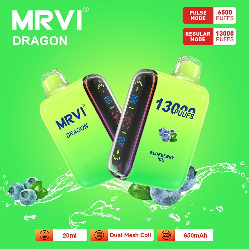 MRVI Dragon 13000 Puffs Dual Mesh Digital Screen Bulk Buy Rechargeable Disposable Vapes Wholesale