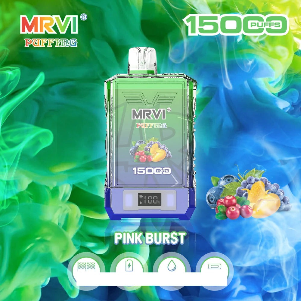 MRVI PUFFING 15000 Puffs Dual Mesh Digital Screen Bulk Buy Rechargeable Disposable Vapes Wholesale