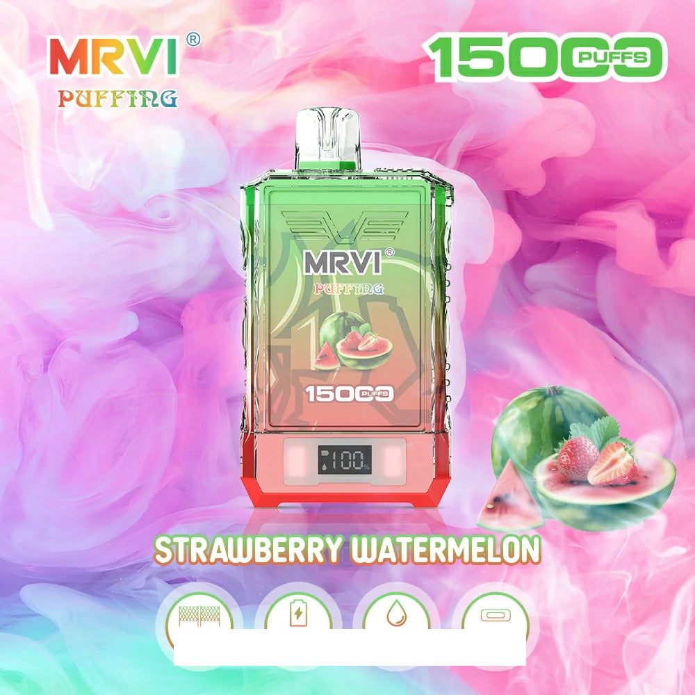 MRVI PUFFING 15000 Puffs Dual Mesh Digital Screen Bulk Buy Rechargeable Disposable Vapes Wholesale