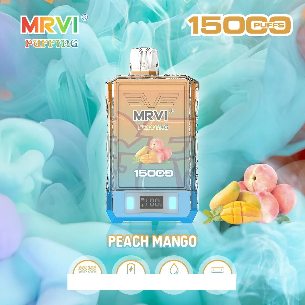 MRVI PUFFING 15000 Puffs Dual Mesh Digital Screen Bulk Buy Rechargeable Disposable Vapes Wholesale