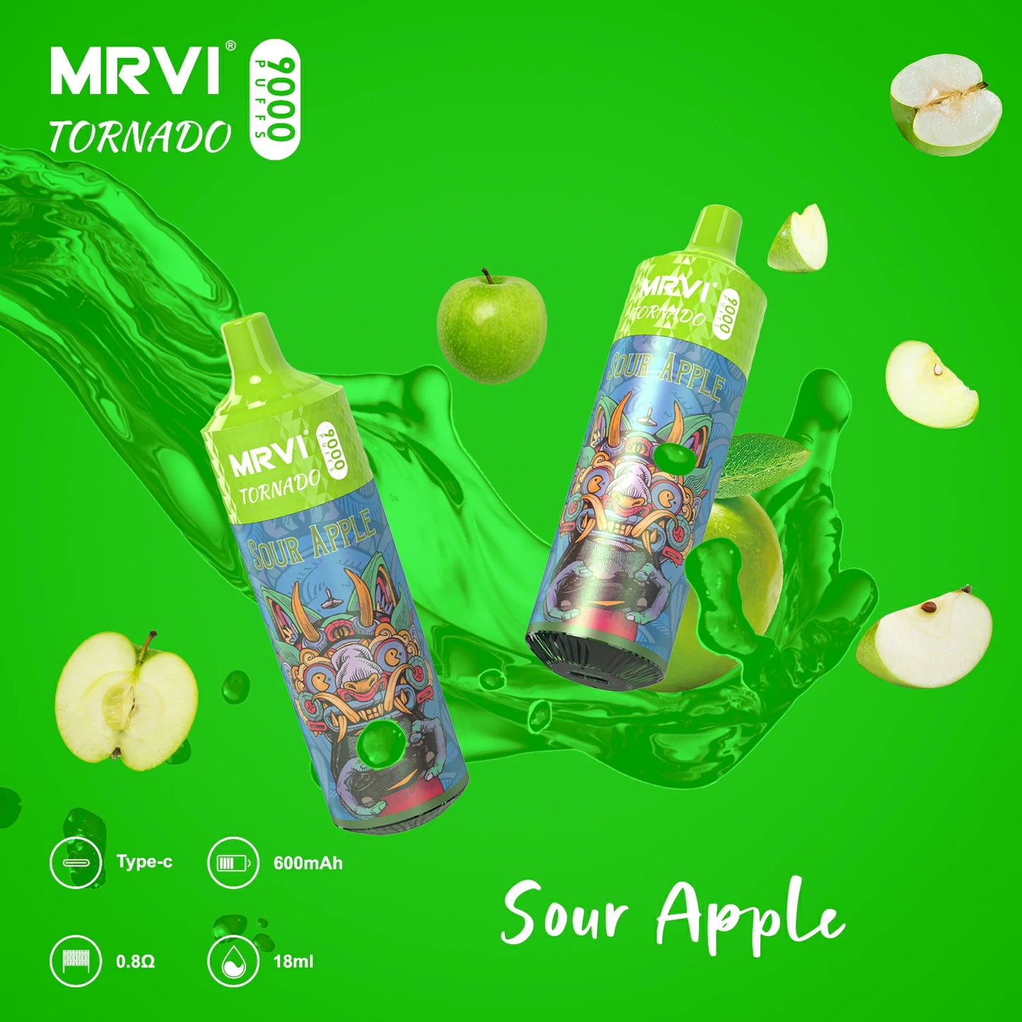 MRVI Tornado 9000 Puffs Bulk Buy Rechargeable Disposable Vapes Wholesale