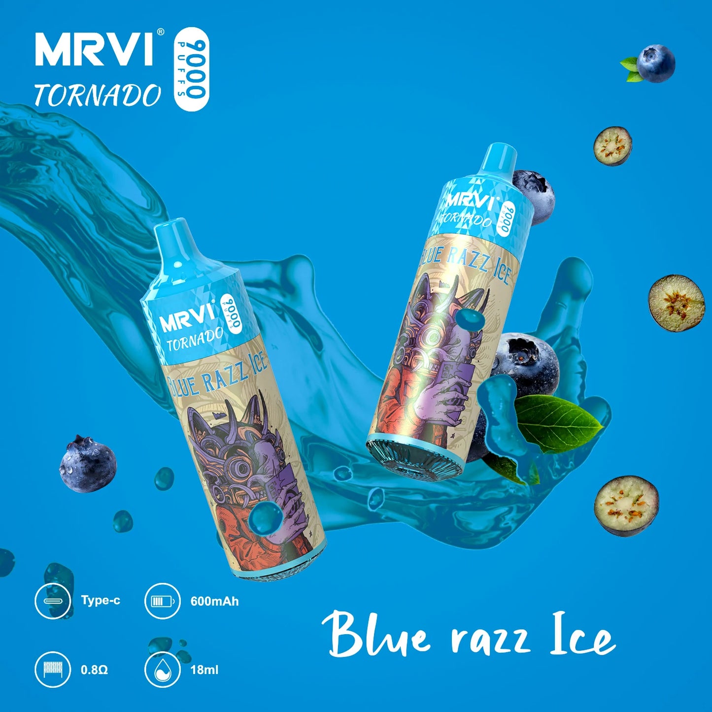 MRVI Tornado 9000 Puffs Bulk Buy Rechargeable Disposable Vapes Wholesale
