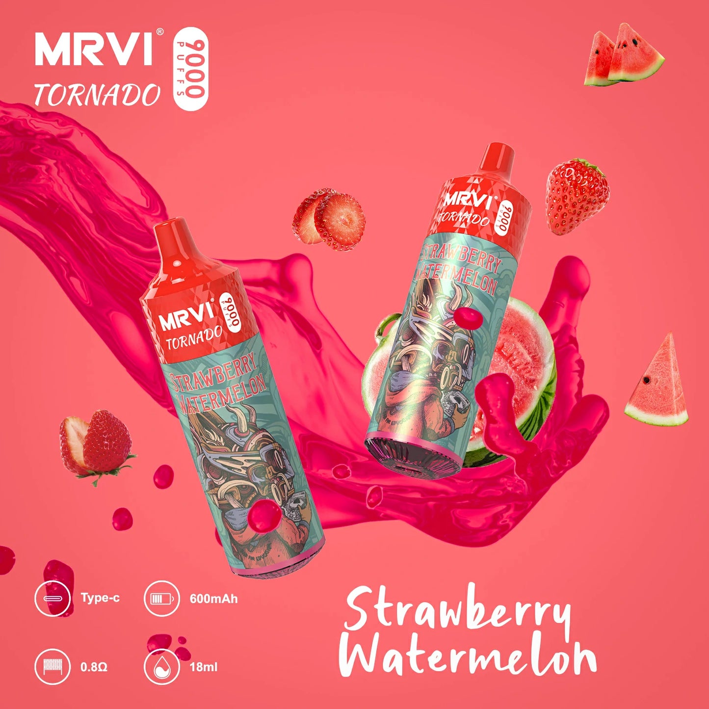 MRVI Tornado 9000 Puffs Bulk Buy Rechargeable Disposable Vapes Wholesale