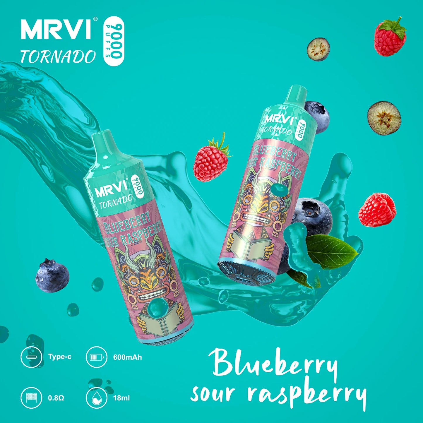 MRVI Tornado 9000 Puffs Bulk Buy Rechargeable Disposable Vapes Wholesale