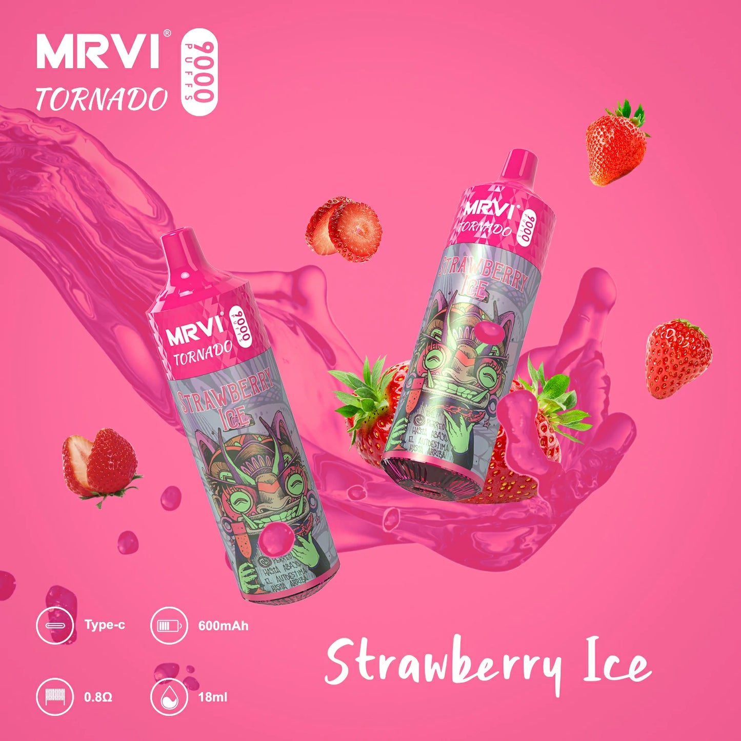 MRVI Tornado 9000 Puffs Bulk Buy Rechargeable Disposable Vapes Wholesale