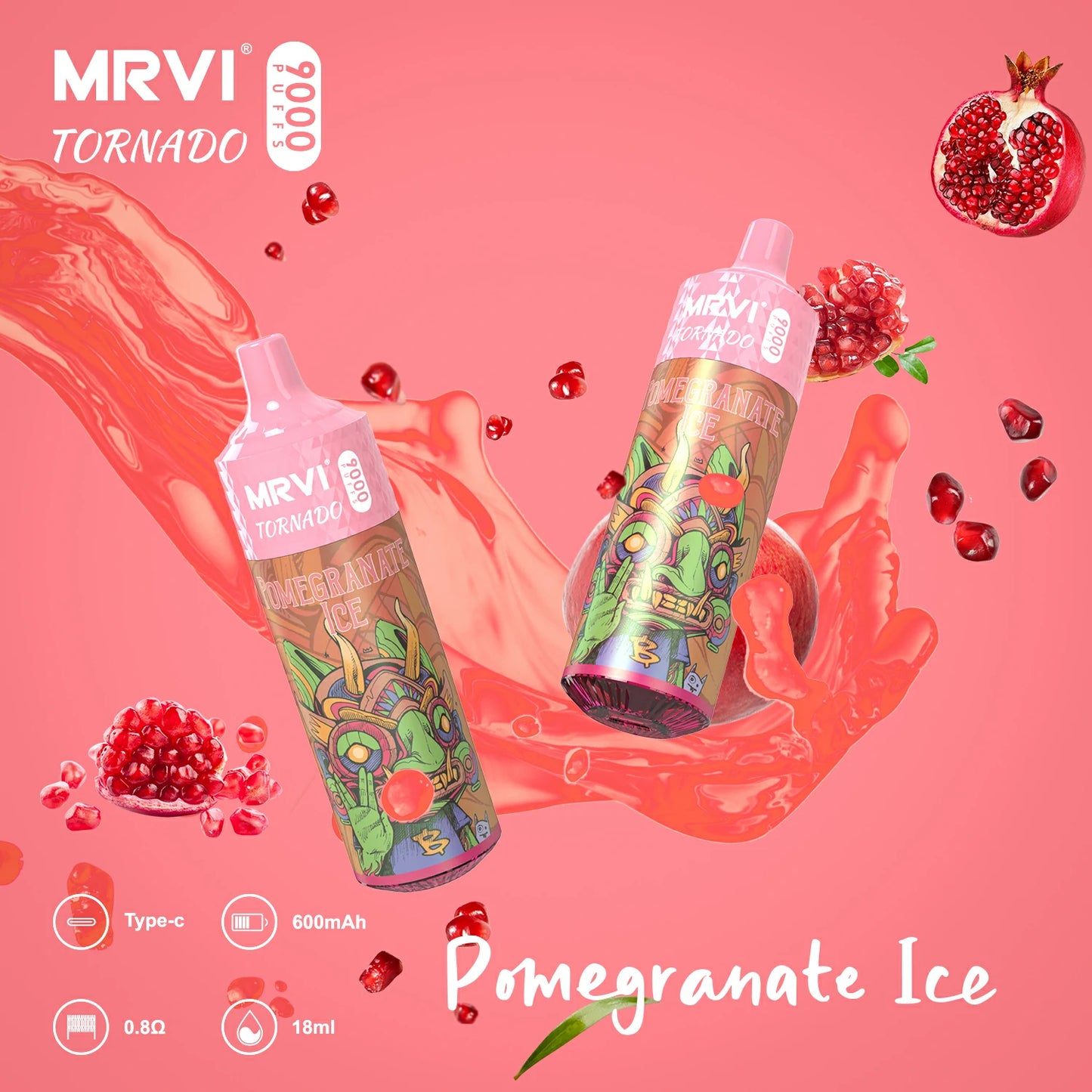 MRVI Tornado 9000 Puffs Bulk Buy Rechargeable Disposable Vapes Wholesale