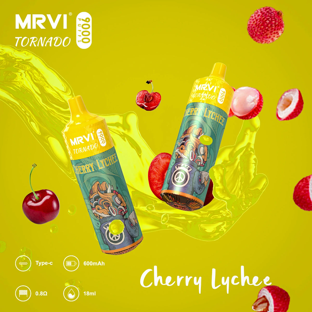 MRVI Tornado 9000 Puffs Bulk Buy Rechargeable Disposable Vapes Wholesale