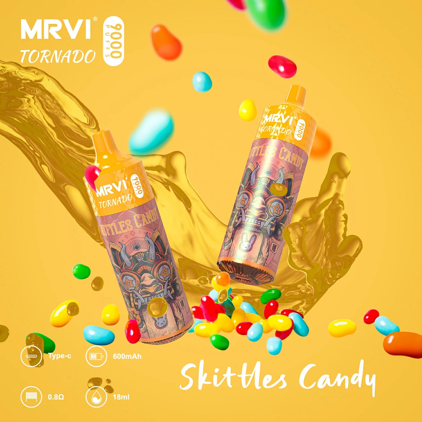 MRVI Tornado 9000 Puffs Bulk Buy Rechargeable Disposable Vapes Wholesale