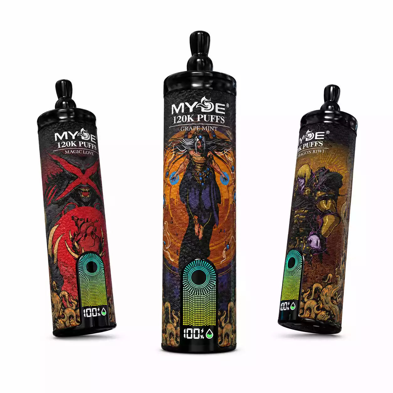 MYDE Shisha Sound 120000 120K Puffs Smart Screen Disposable Vapes Wholesale Bulk Buy