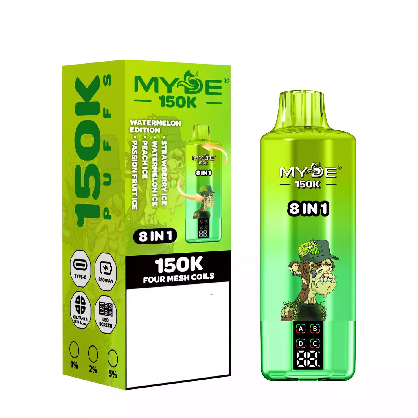 MYDE 8 IN 1 150K 150000 Puffs Bulk Buy Disposable Vape European Warehouse Delivery Wholesale