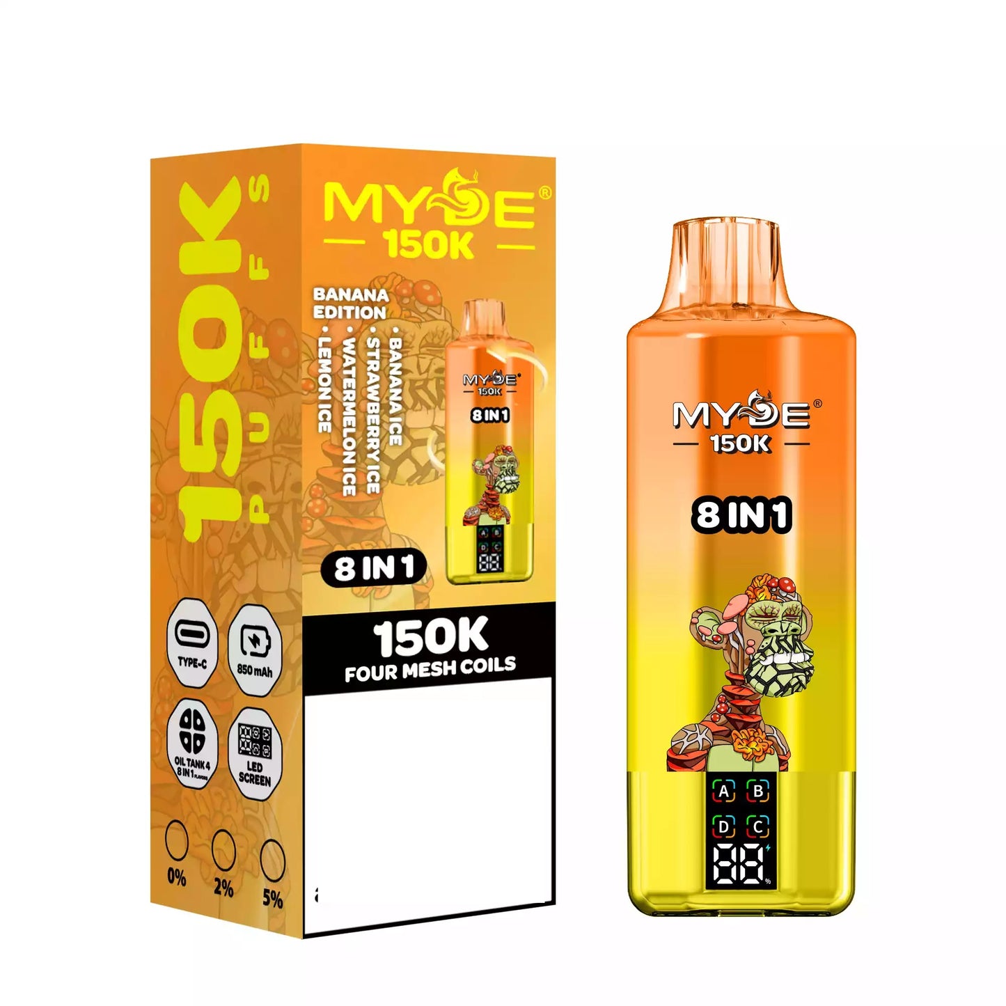MYDE 8 IN 1 150K 150000 Puffs Bulk Buy Disposable Vape European Warehouse Delivery Wholesale