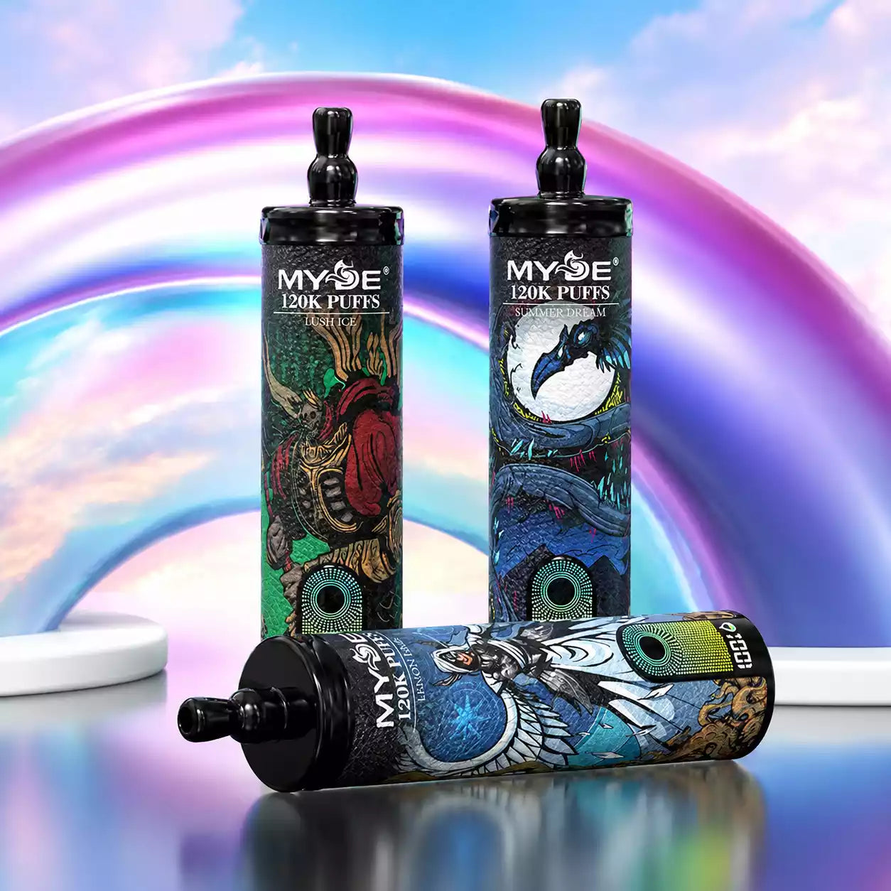 MYDE Shisha Sound 120000 120K Puffs Smart Screen Disposable Vapes Wholesale Bulk Buy