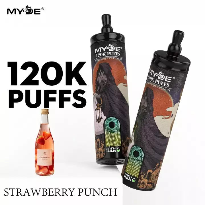 MYDE Shisha Sound 120000 120K Puffs Smart Screen Disposable Vapes Wholesale Bulk Buy