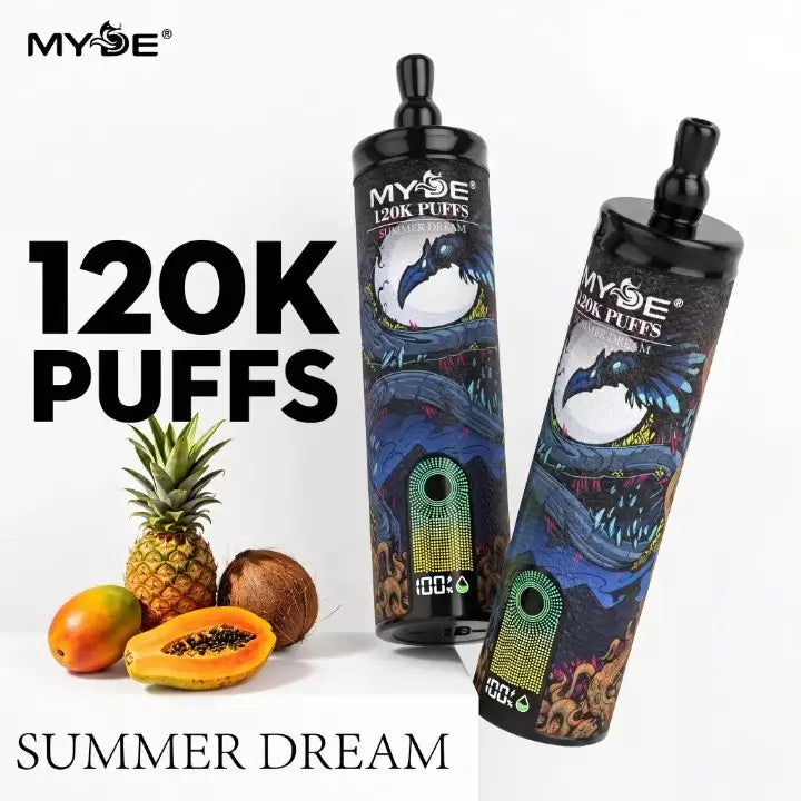 MYDE Shisha Sound 120000 120K Puffs Smart Screen Disposable Vapes Wholesale Bulk Buy