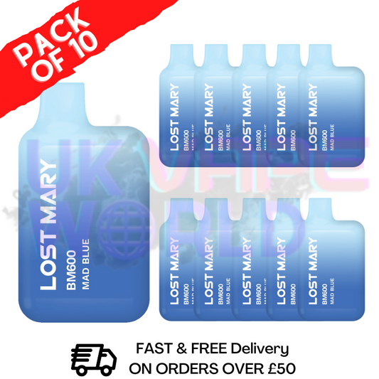 Mad Blue Lost Mary 600 Puff Bars, 10er-Packung