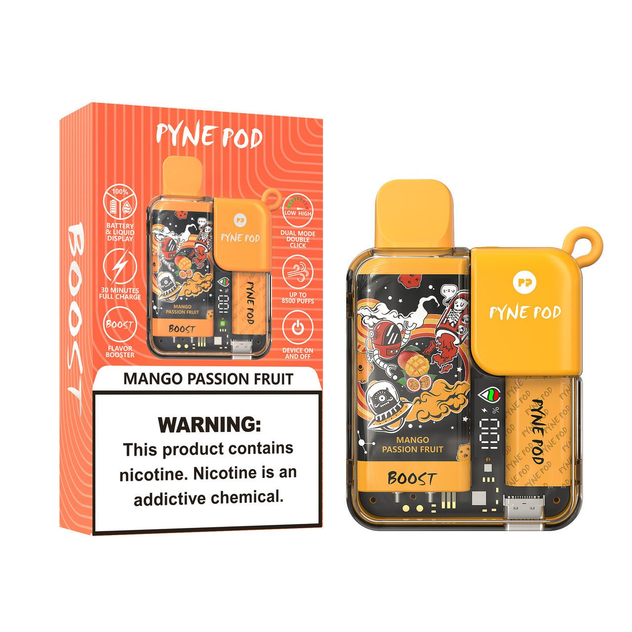 Mango Passion Fruit Pyne Pod Boost 8500