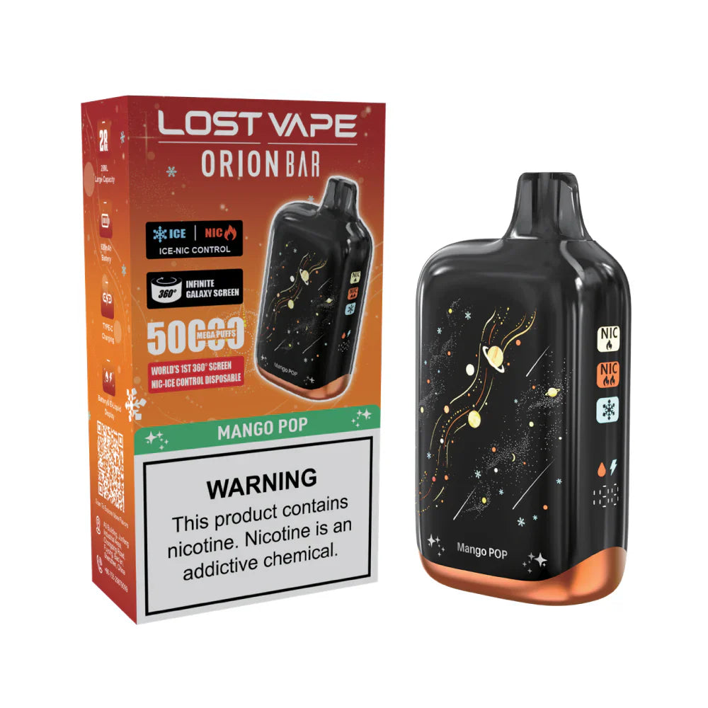Mango Pop Lost Vape Orion Bar 50K Nic & Ice