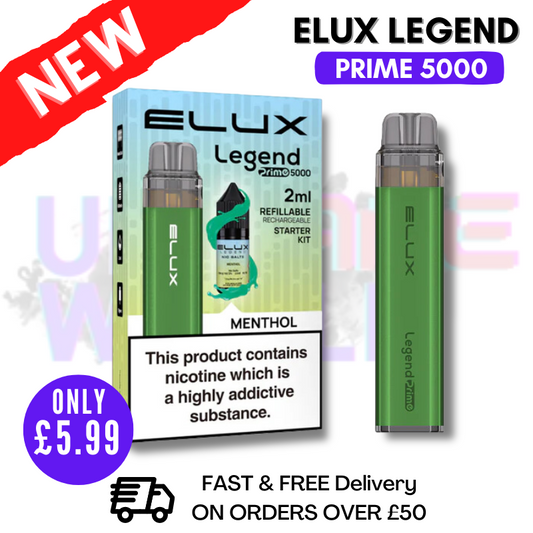 Menthol Elux Legend PRIME 5000 Puff Einweg-Vape-Kit