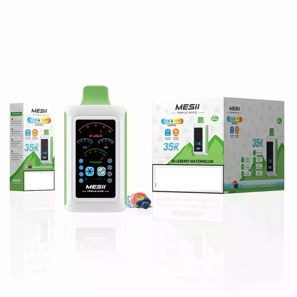 MESII TRIPLE NIICE 35000 Puffs Ice Strength Control Bulk Buy Rechargeable Disposable Vapes Wholesale