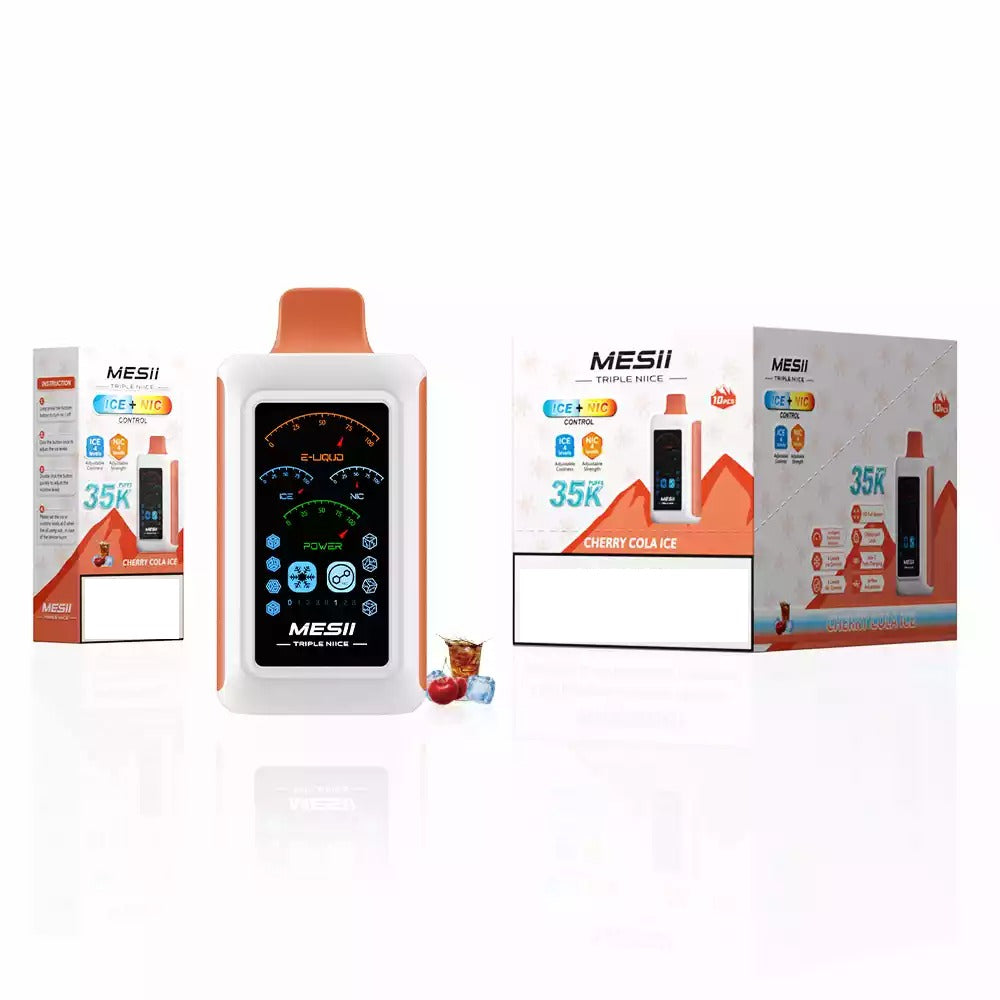 MESII TRIPLE NIICE 35000 Puffs Ice Strength Control Bulk Buy Rechargeable Disposable Vapes Wholesale