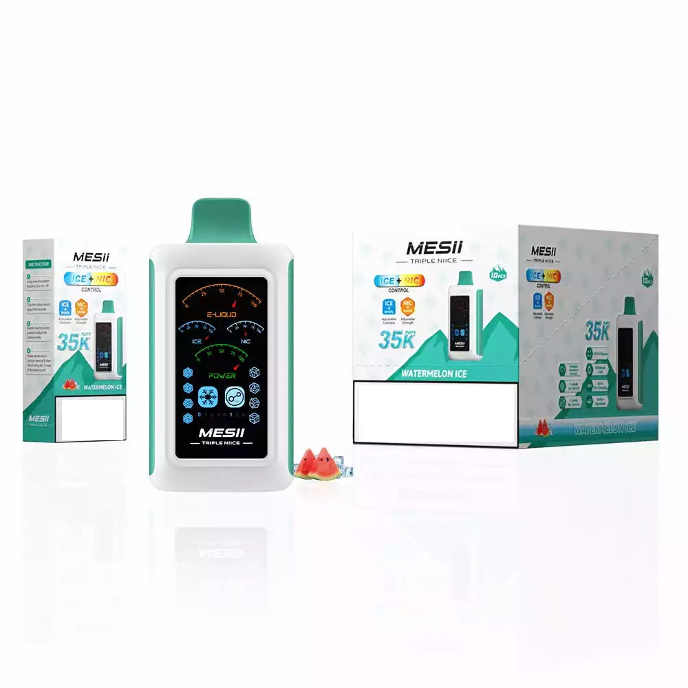 MESII TRIPLE NIICE 35000 Puffs Ice Strength Control Bulk Buy Rechargeable Disposable Vapes Wholesale