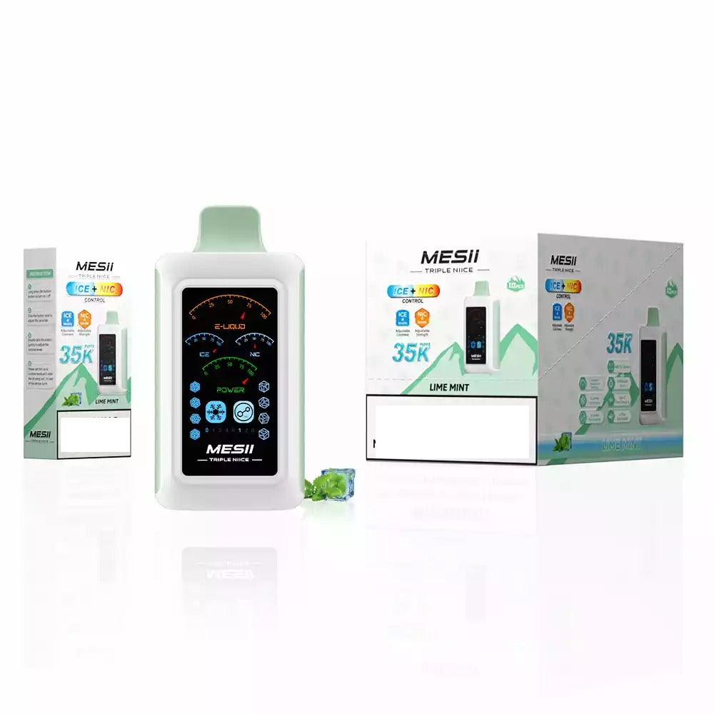 MESII TRIPLE NIICE 35000 Puffs Ice Strength Control Bulk Buy Rechargeable Disposable Vapes Wholesale