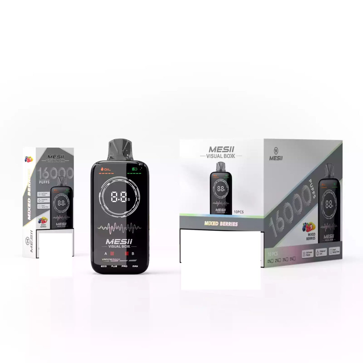 MESII VISUAL BOXX 16000 Puffs Rechargeable Full Screen Display Bulk Buy Disposable Vapes Wholesale