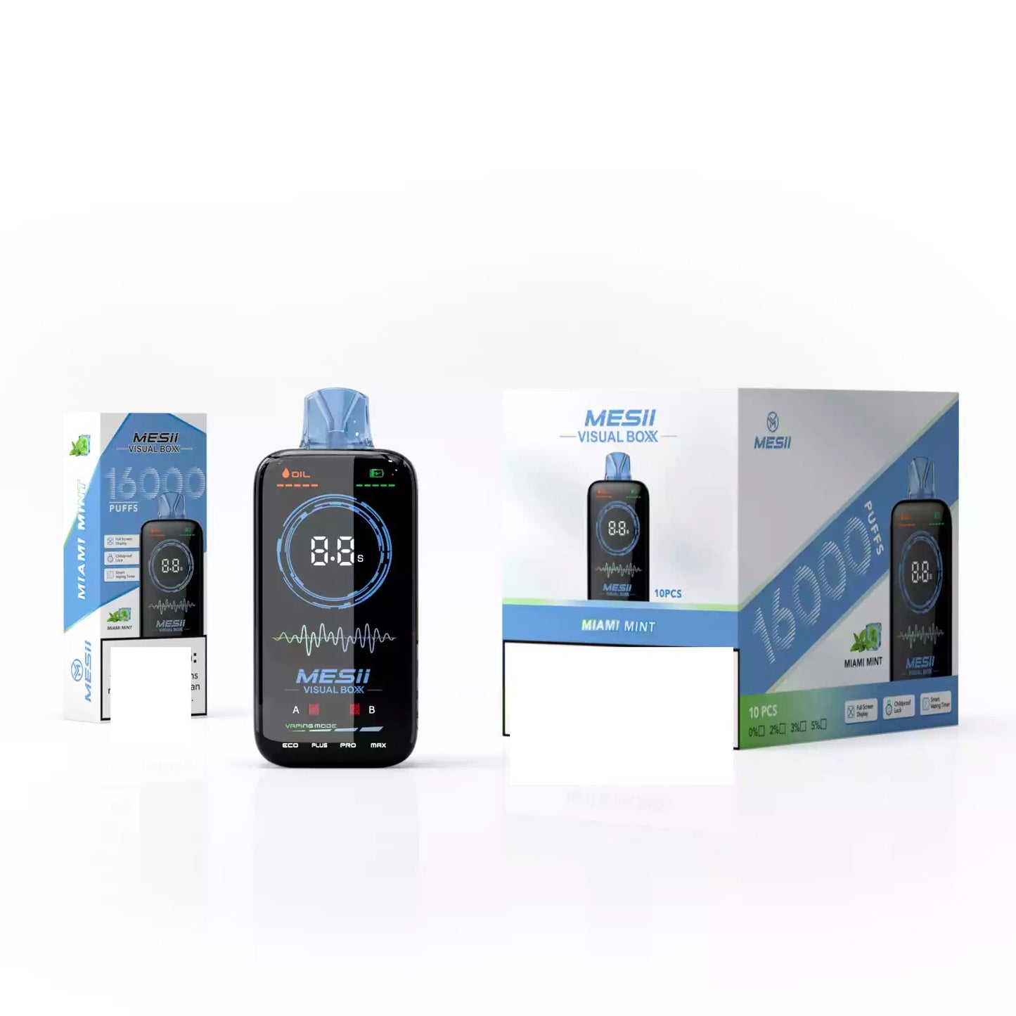 MESII VISUAL BOXX 16000 Puffs Rechargeable Full Screen Display Bulk Buy Disposable Vapes Wholesale