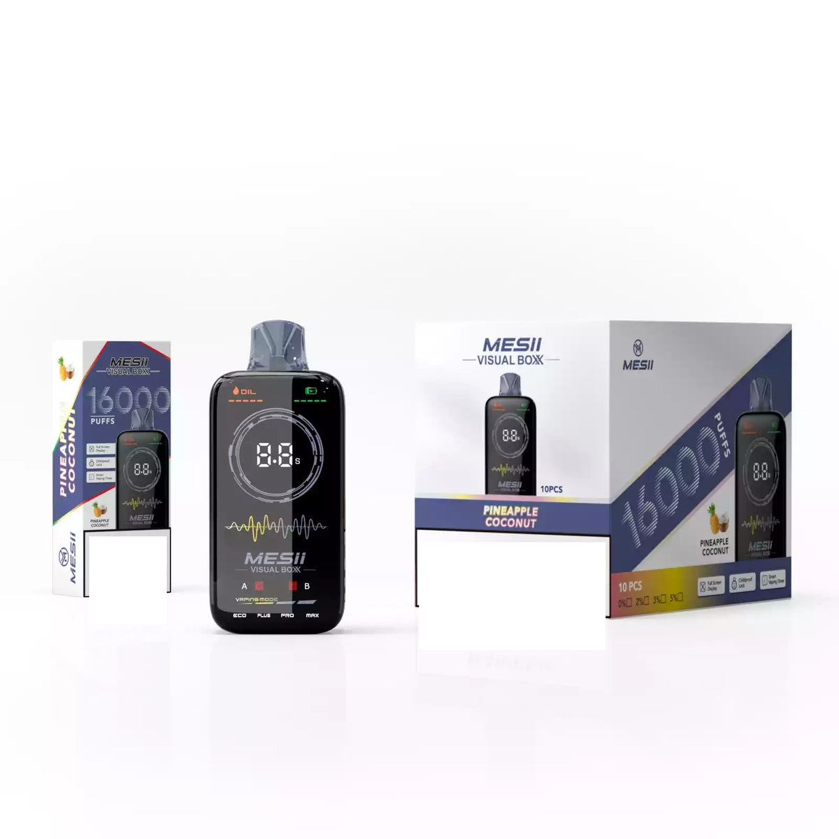 MESII VISUAL BOXX 16000 Puffs Rechargeable Full Screen Display Bulk Buy Disposable Vapes Wholesale